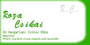 roza csikai business card